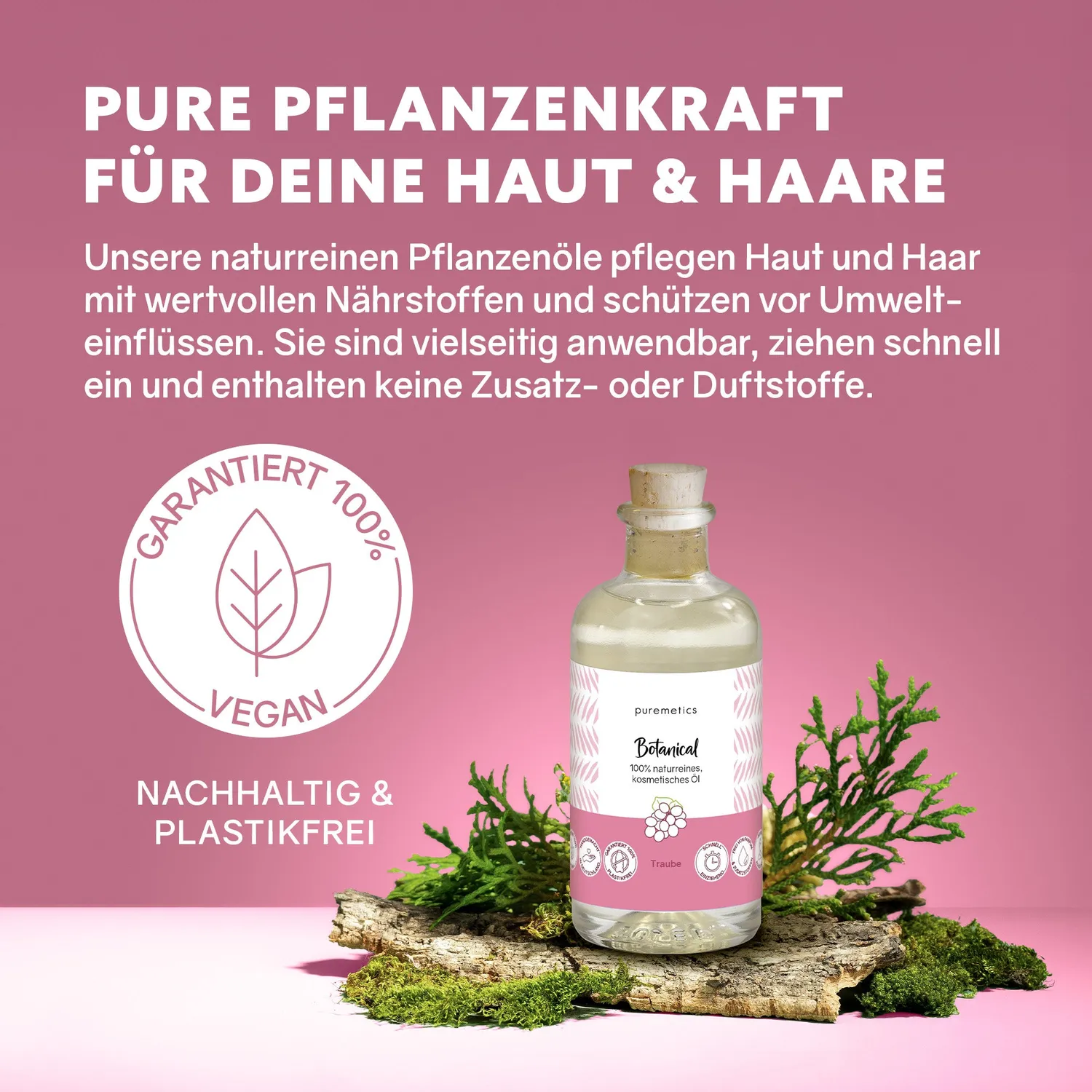 puremetics Botanical Traube drueolie ansigt hår krop