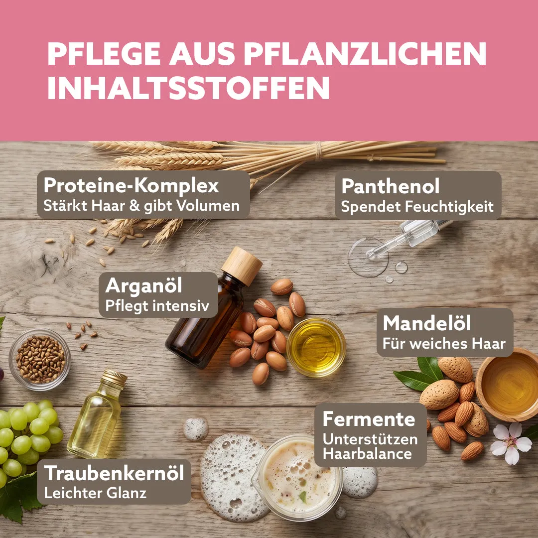 puremetics Reismilch volumen shampoo-fluff 1 glas