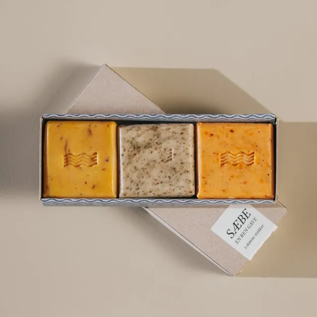 Ærø Soap gavesæt faste sæber 3 stk gave