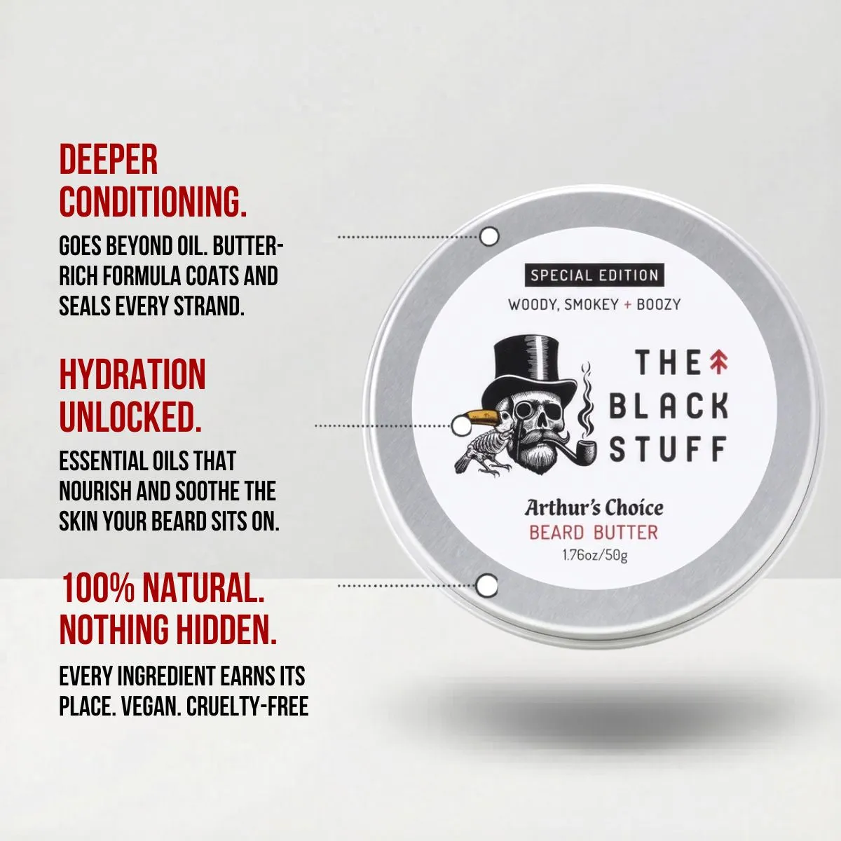 The Black Stuff Arthur's Choice Limited Edition skægbutter 60ml