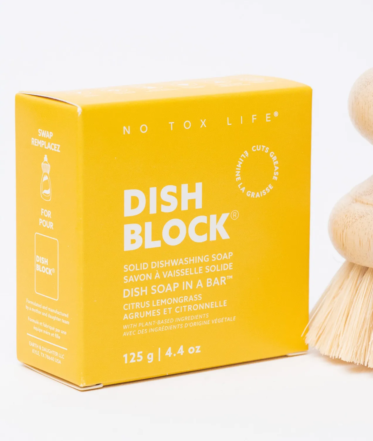 No Tox Life Dish Block fast opvaskesæbe citrus 4-pak