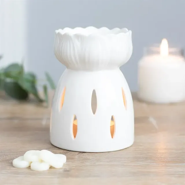 Naturayl Lotus Hvid Duftlampe 10 cm til duftvoks