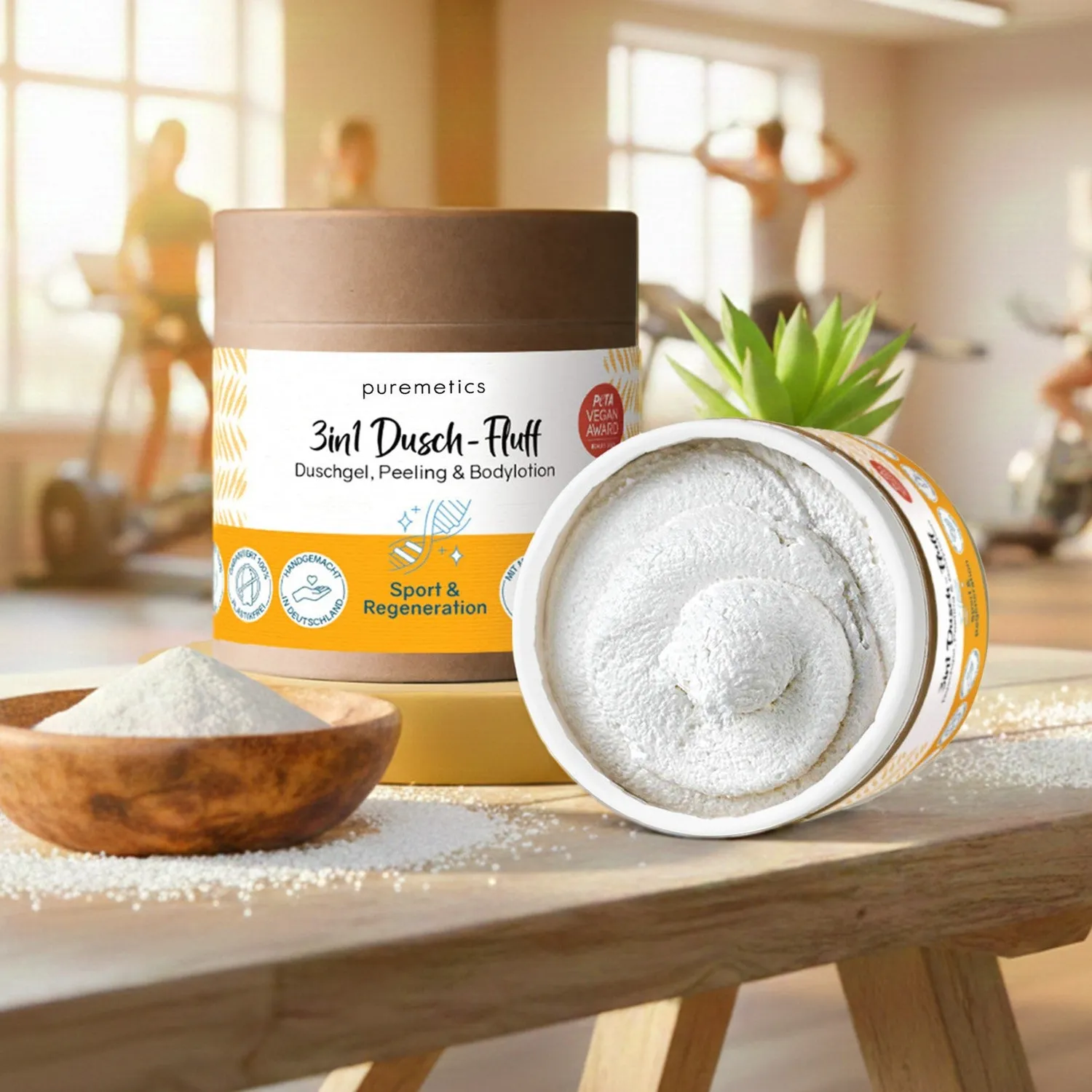 puremetics 3in1 Dusch-Fluff Sport Regeneration frisk