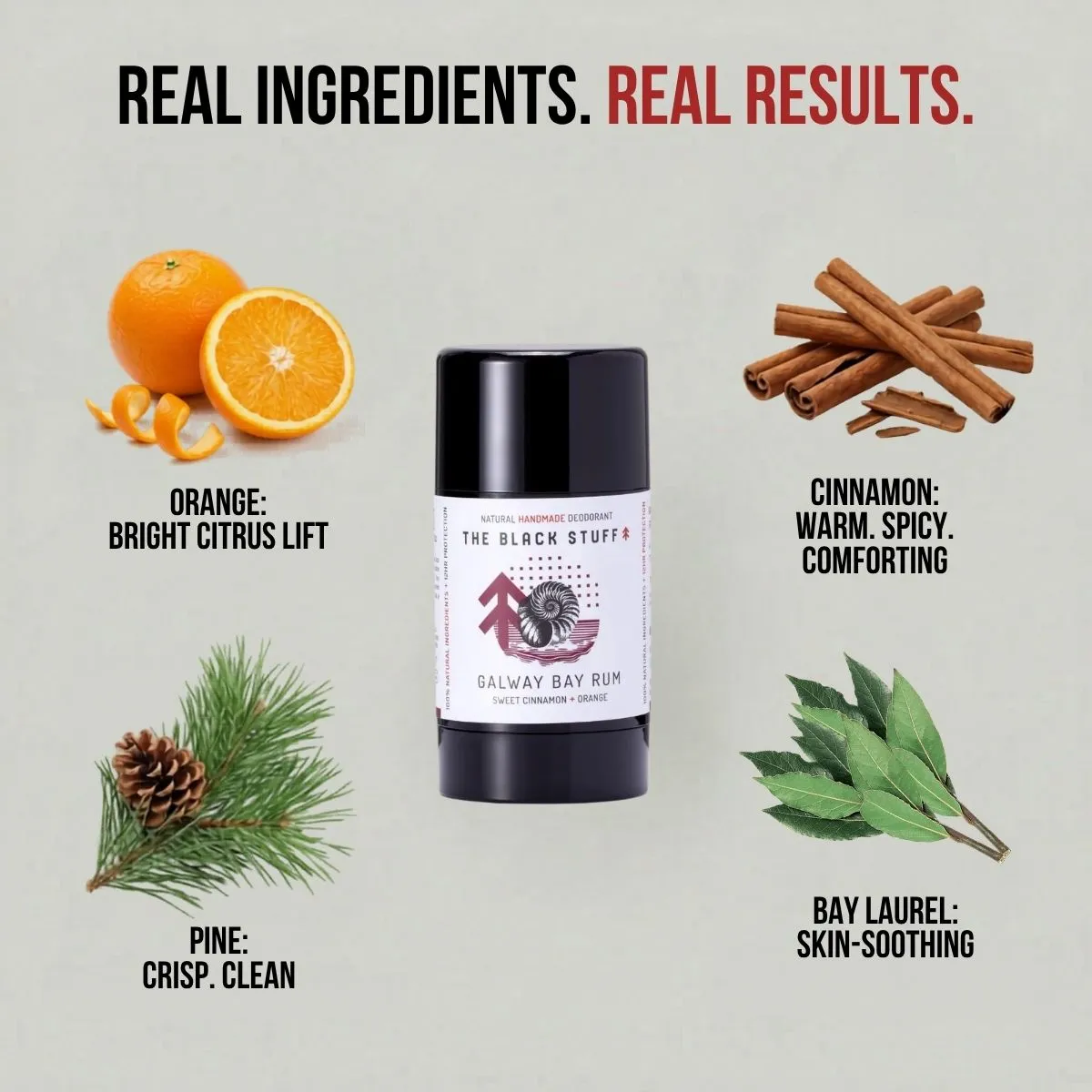 The Black Stuff Galway Bay Rum deodorant 9 olier kanel