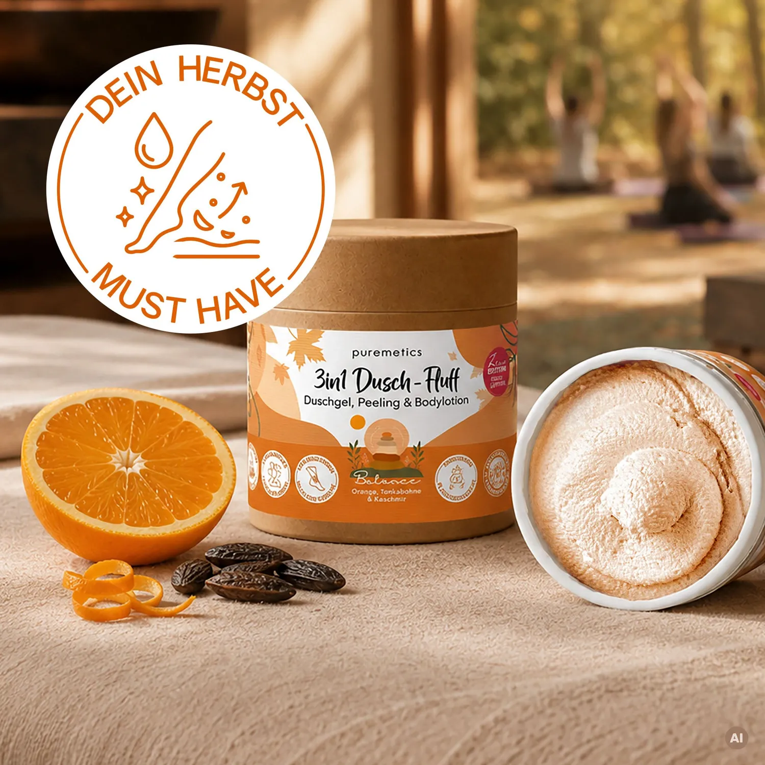 puremetics Balance 3i1 bodyscrub appelsin 1 stk