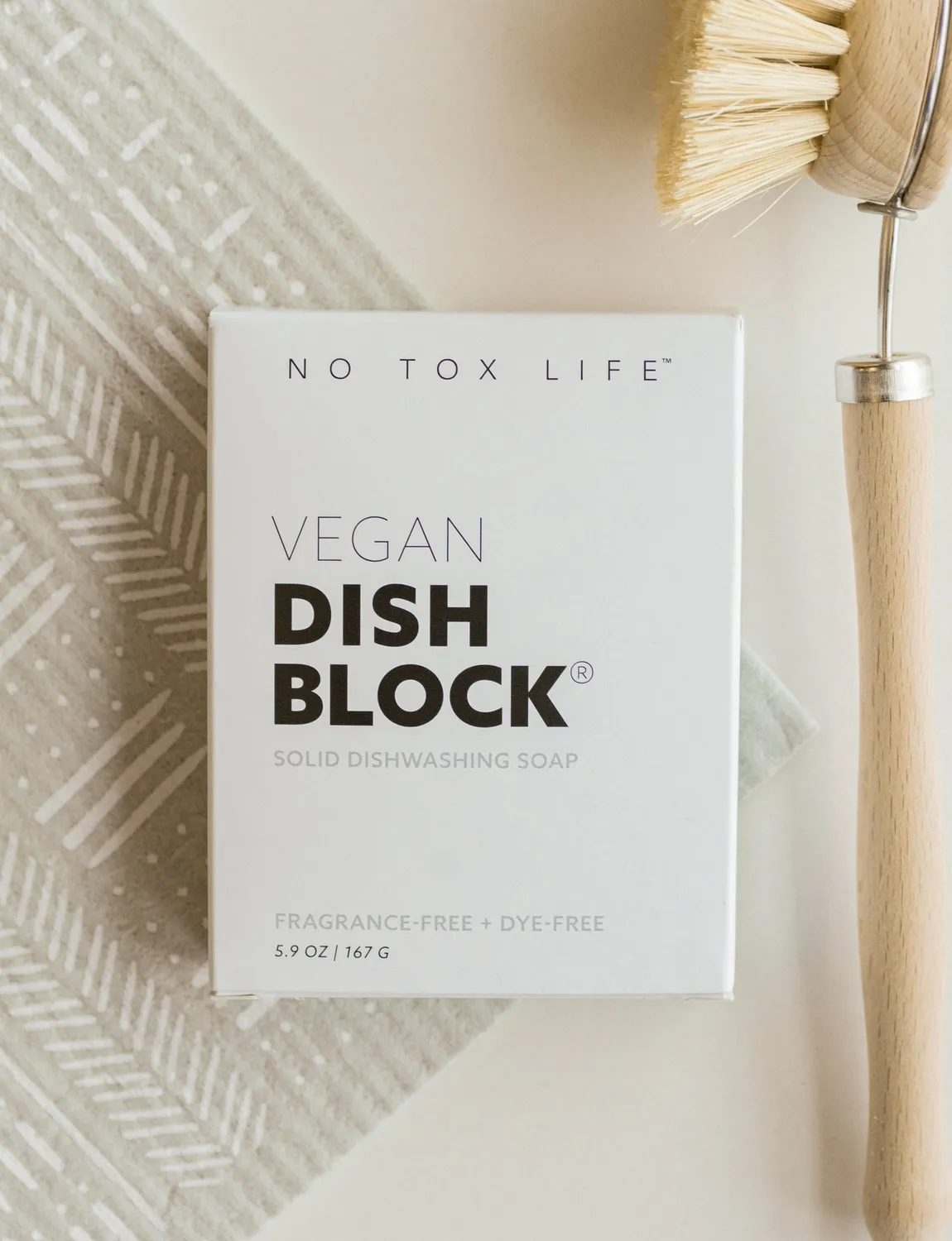 No Tox Life Dish Block fast opvaskesæbe uparfumeret 4-pak