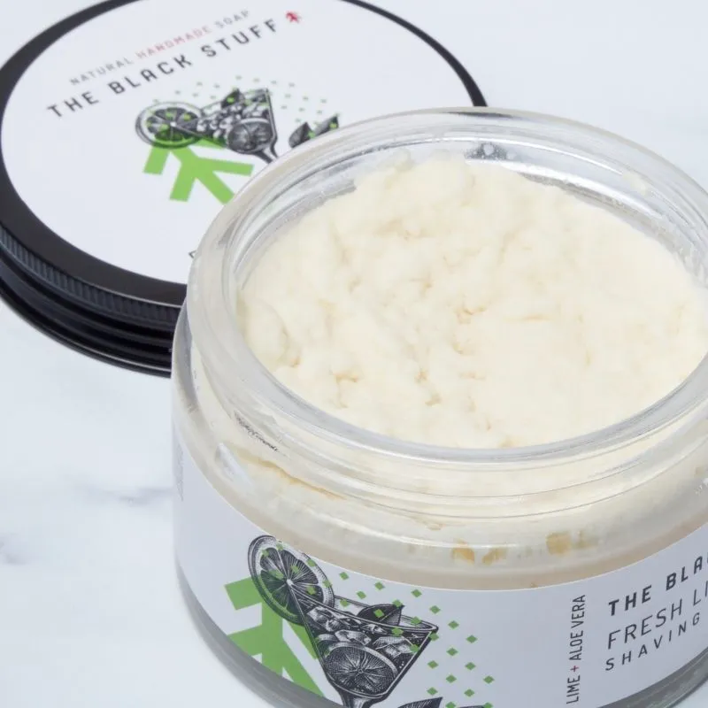 The Black Stuff Fresh Lime barbersæt sæbe + splash lime