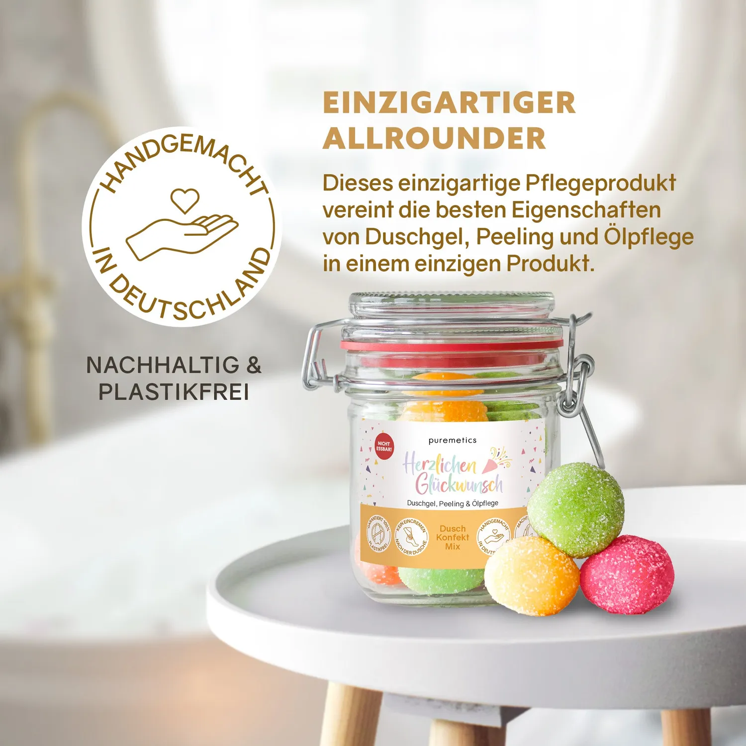 puremetics 3in1 Herzlichen Glückwunsch brusekonfekt 10 stk mix