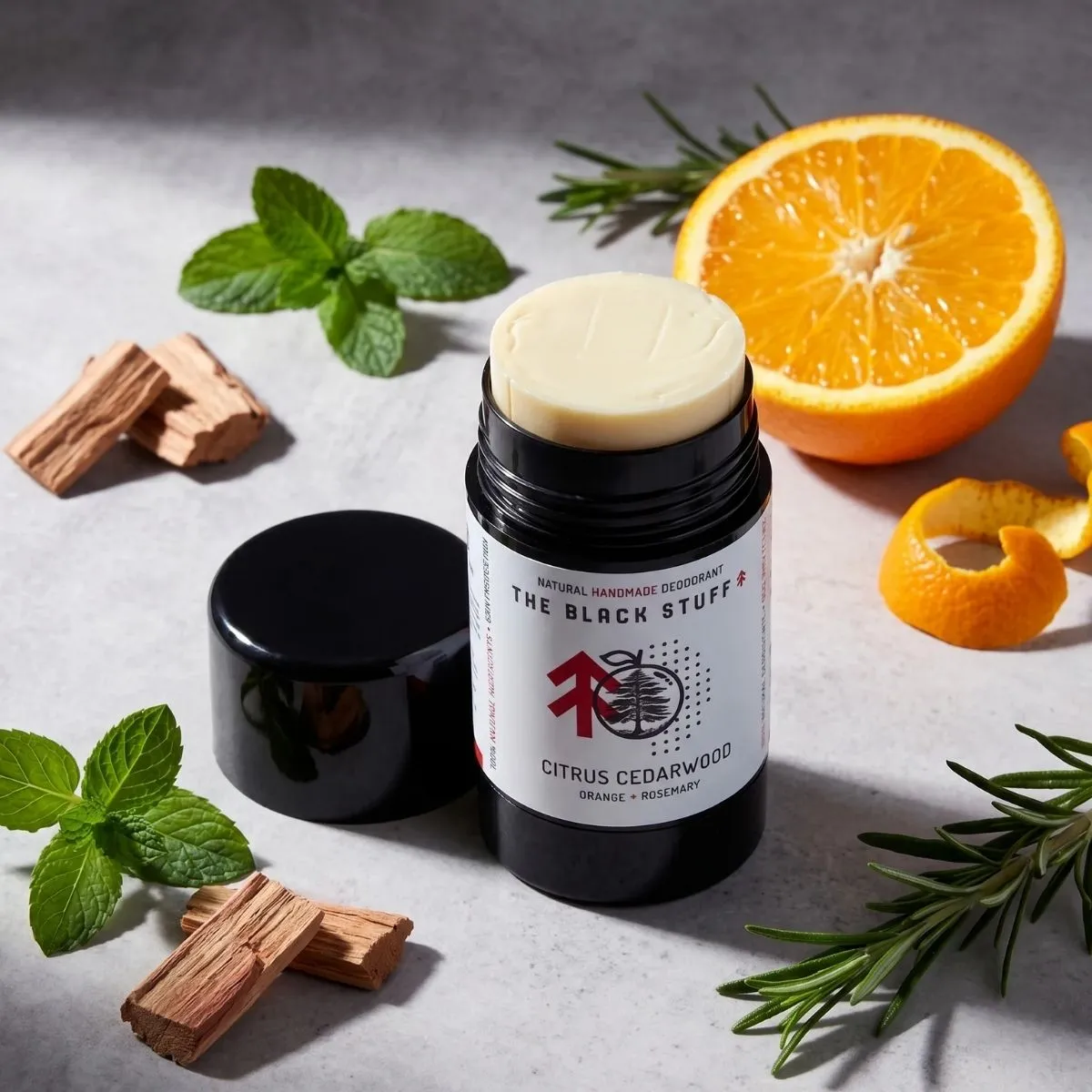 The Black Stuff Citrus Cedarwood Blast deodorant fast – citrus