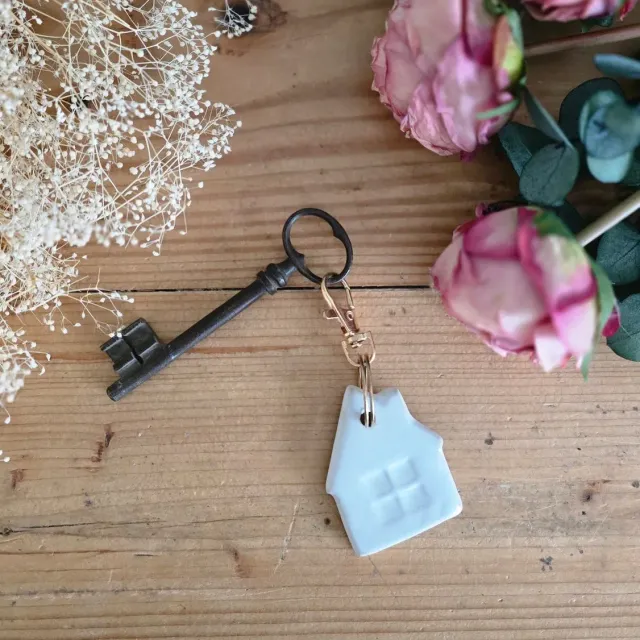 Naturayl Home Sweet Home nøglering rose gold