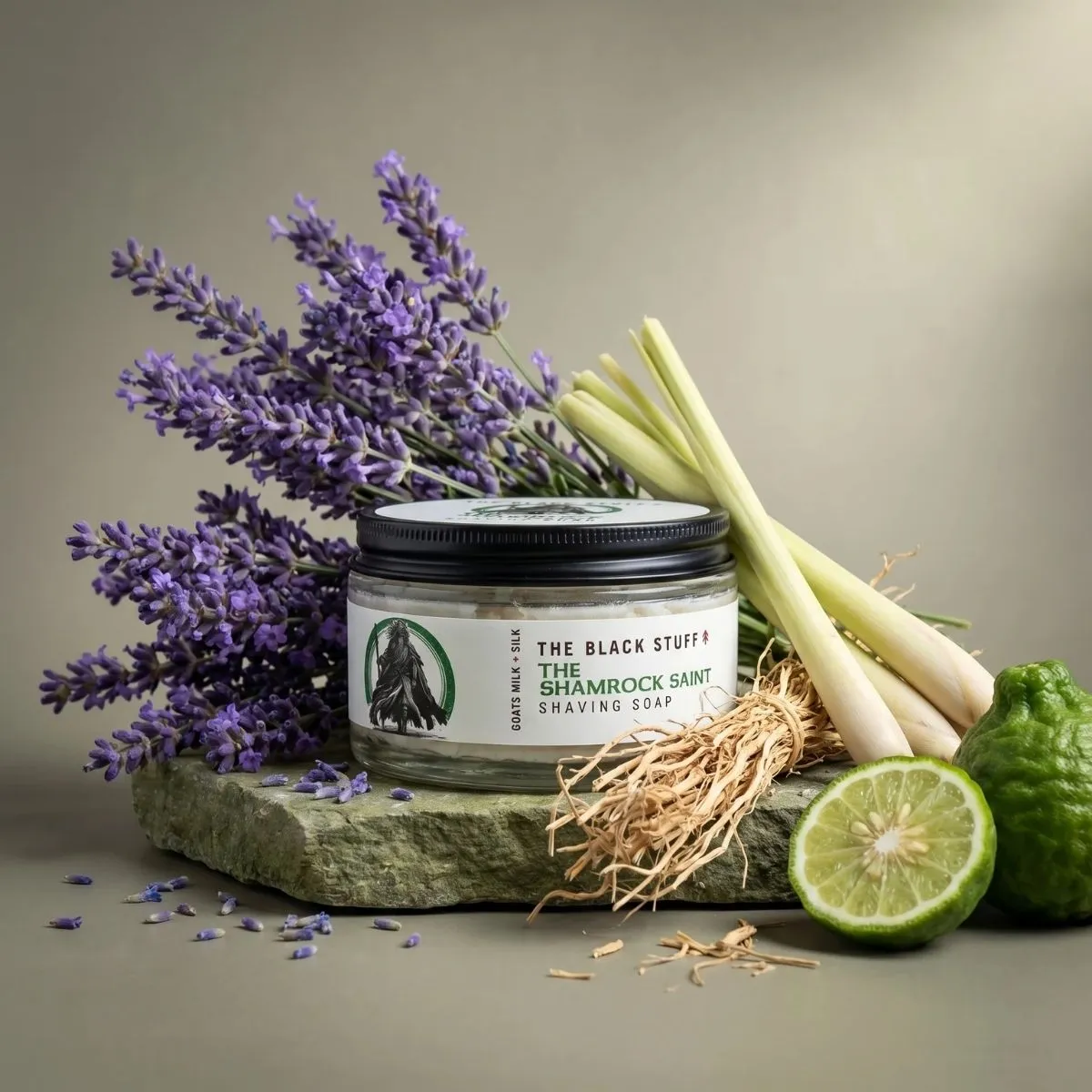 The Black Stuff Shamrock Saint barbersæbe 155 g limited edition