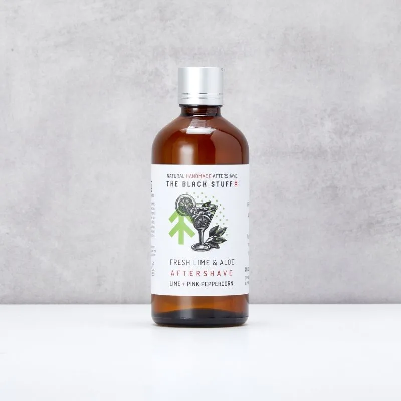The Black Stuff Fresh Lime barbersæt sæbe + splash lime