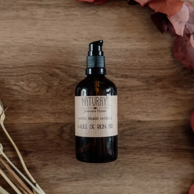 Naturayl Ricinusolie Bio hårolie 100 ml med pumpe økologisk