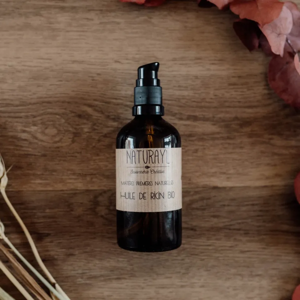 Naturayl Ricinusolie Bio hårolie 100 ml med pumpe økologisk