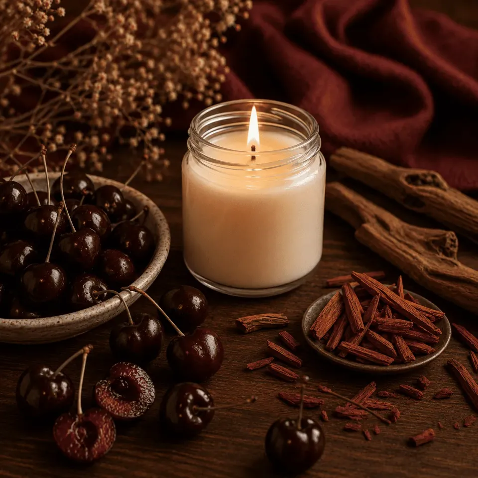 Naturayl Cerise Noire et Santal duftlys kirsebær sandeltræ