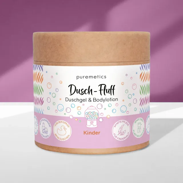 puremetics Dusch-Fluff Kinder brusemousse 1 stk mild