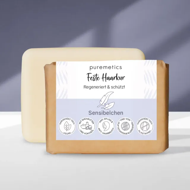 puremetics Sensibelchen hårkur fast balsam uden duft