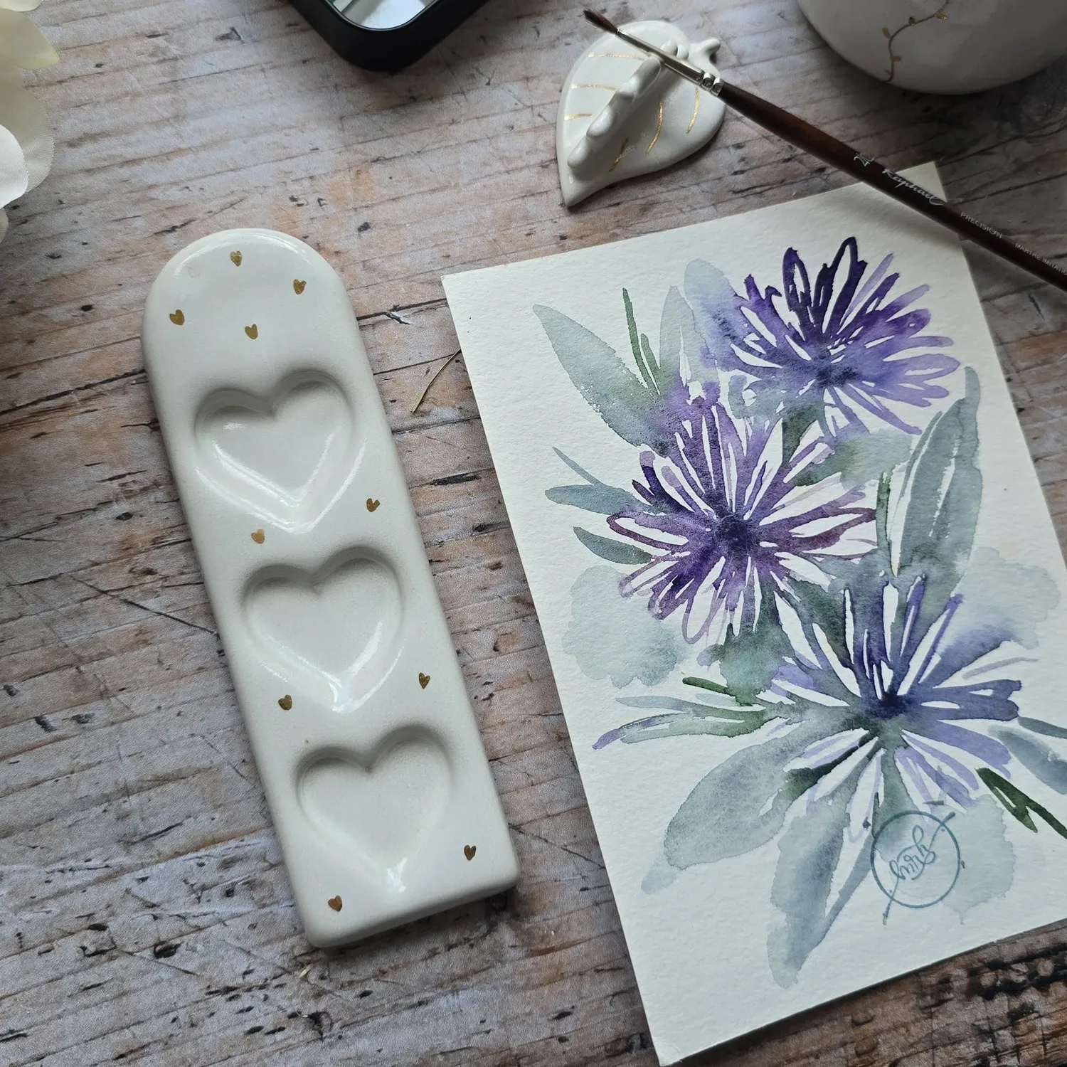 Naturayl Coeur d'Artiste malerpalette hjerte 3 rum