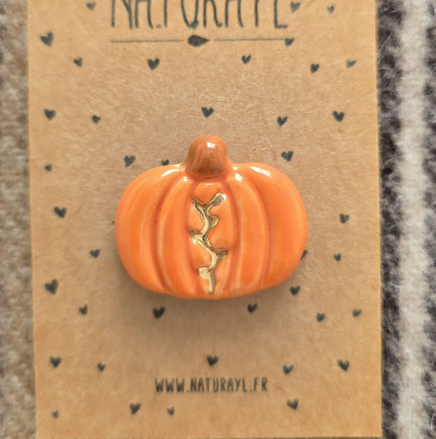 Naturayl Citrouille pin græskar keramik orange