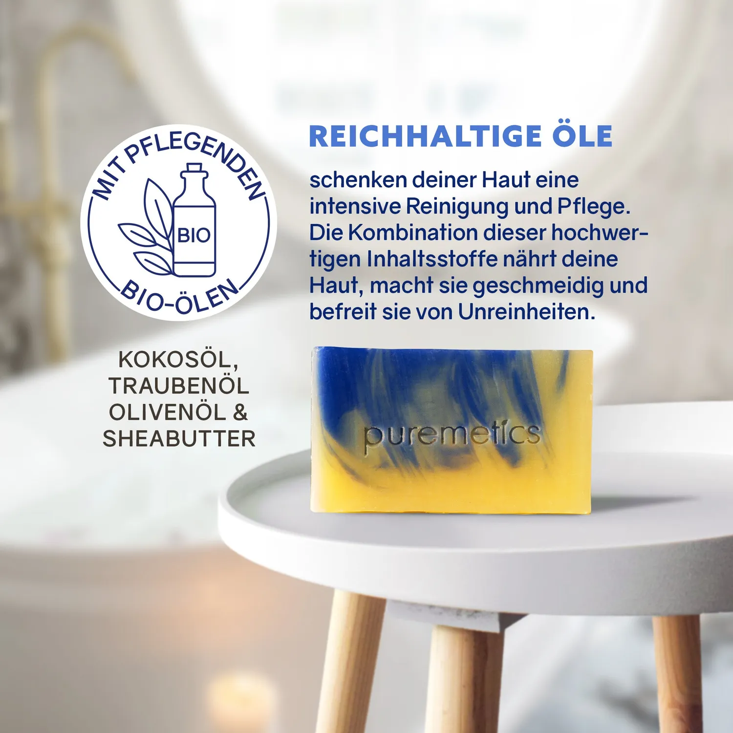 puremetics Mediterran ansigtssæbe fast citronsæbe