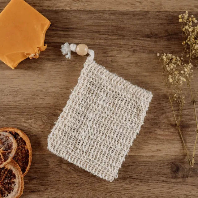 Naturayl sæbepose sisal til fast sæbe mild scrub