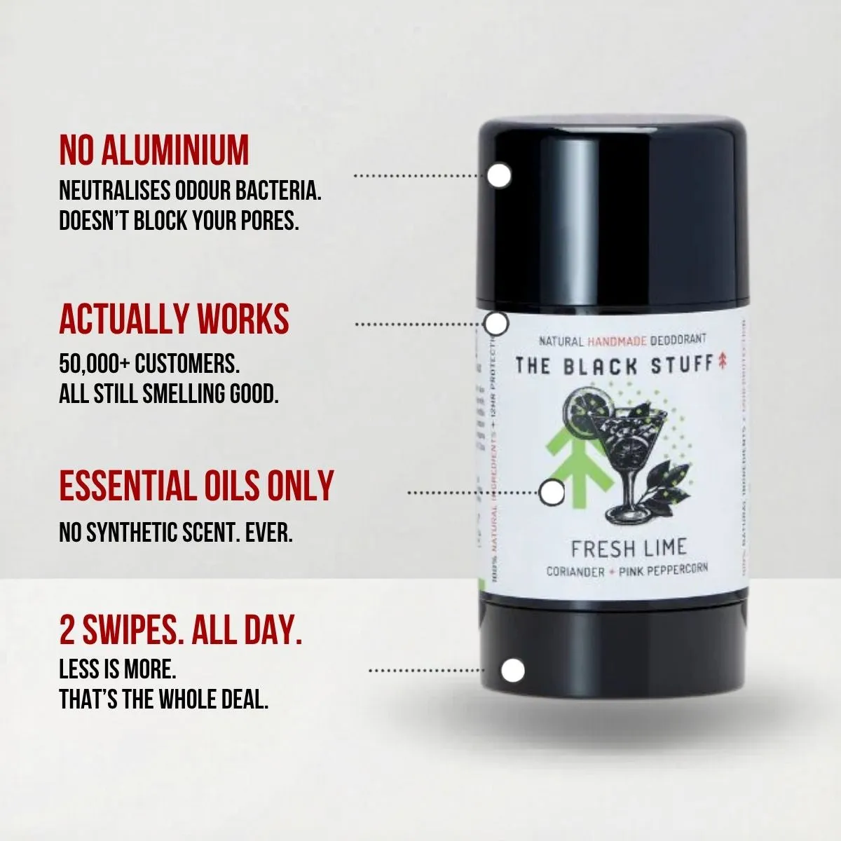 The Black Stuff Fresh Lime deodorant lime naturlig