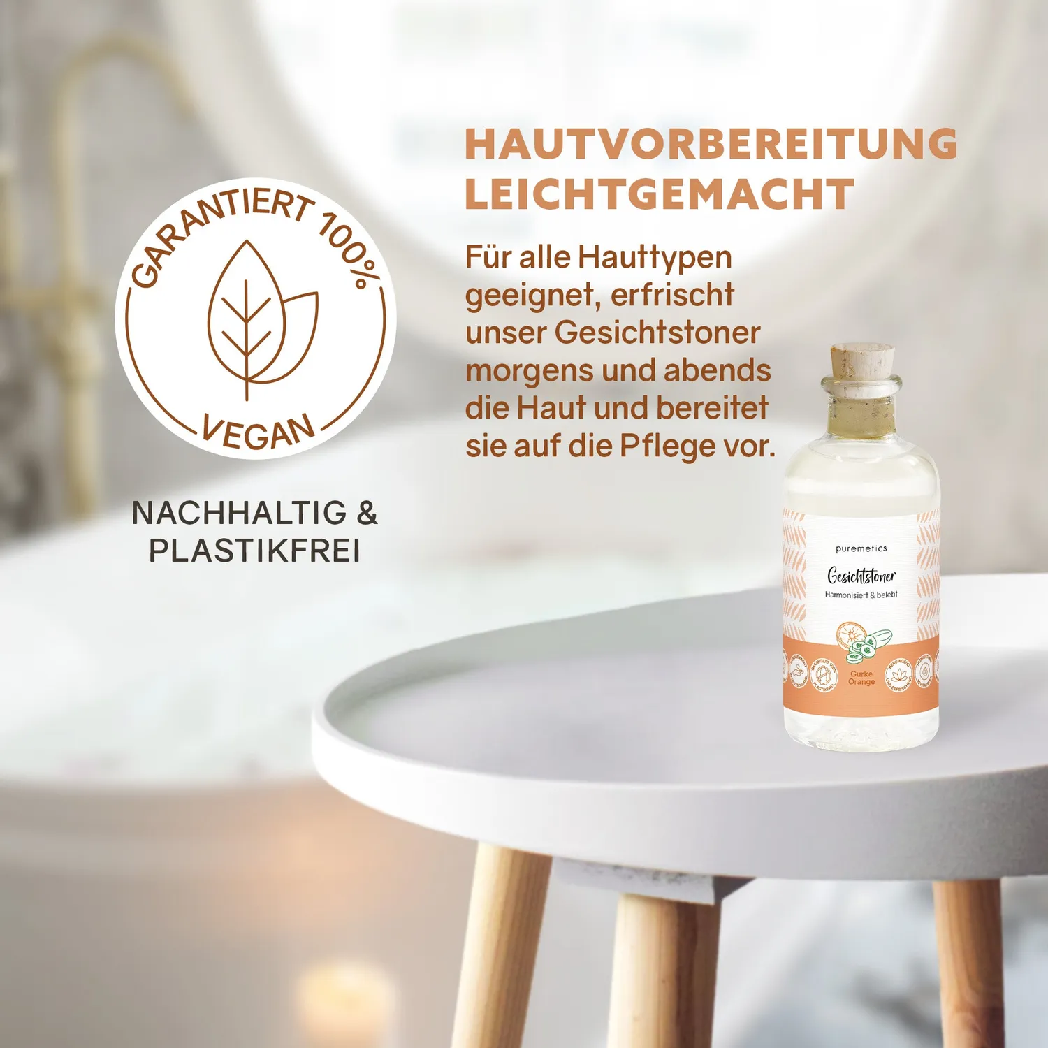 puremetics Gurke-Orange ansigtstoner med agurk