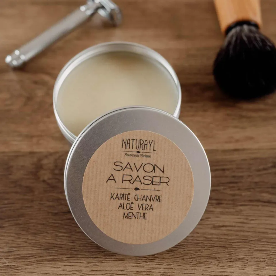 Naturayl barbersæbe fast shea hamp aloe mynte