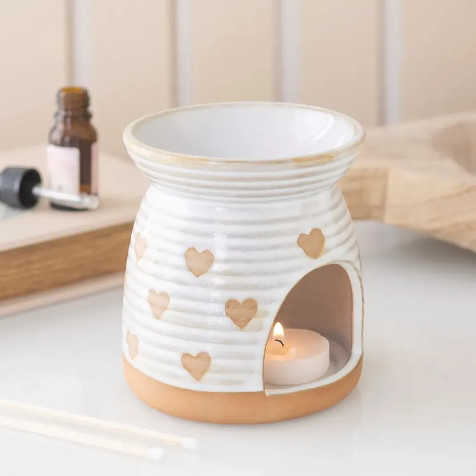 Naturayl Cœur de Lin duftlampe hvid hjerte
