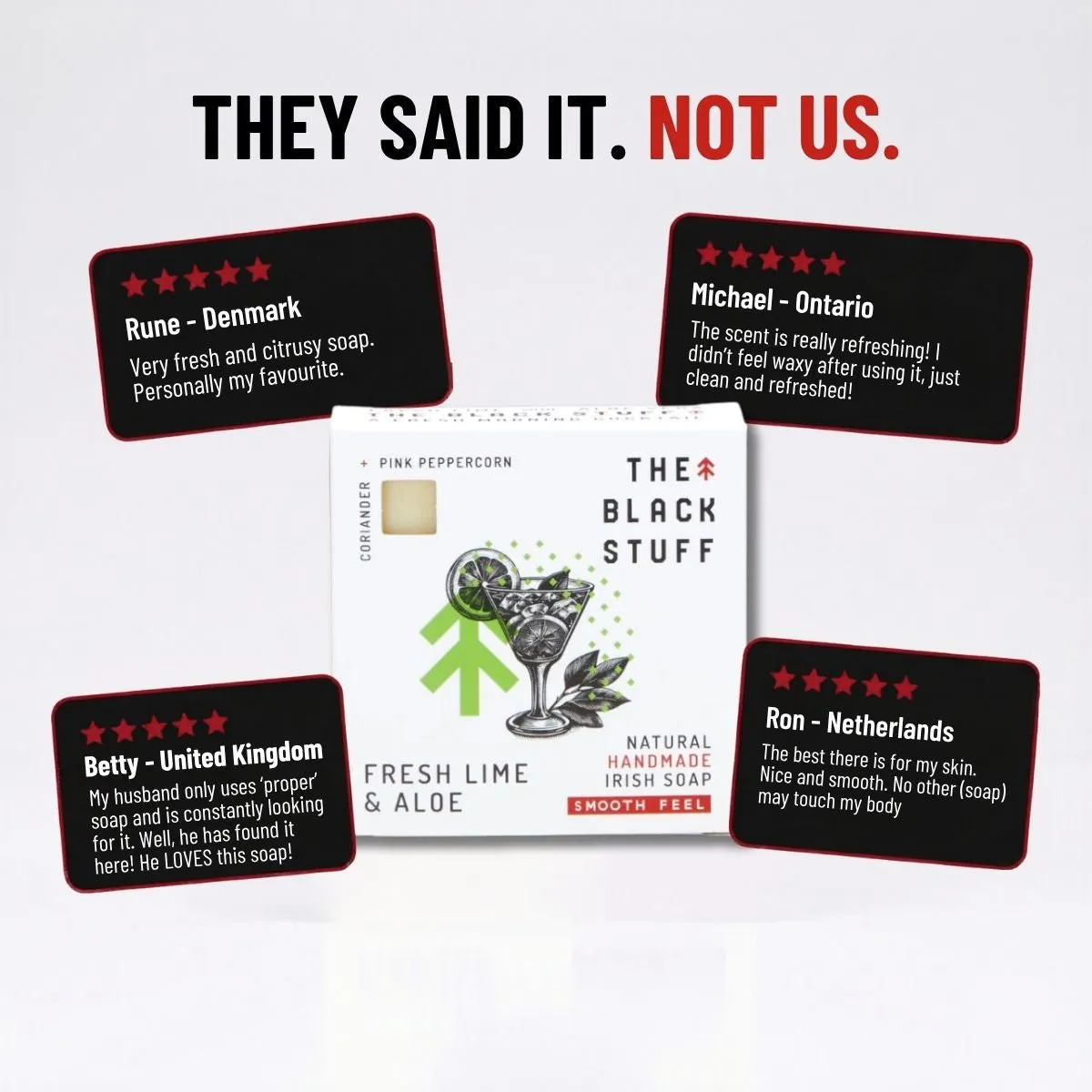 The Black Stuff Fresh Lime and Aloe fast sæbe 150g