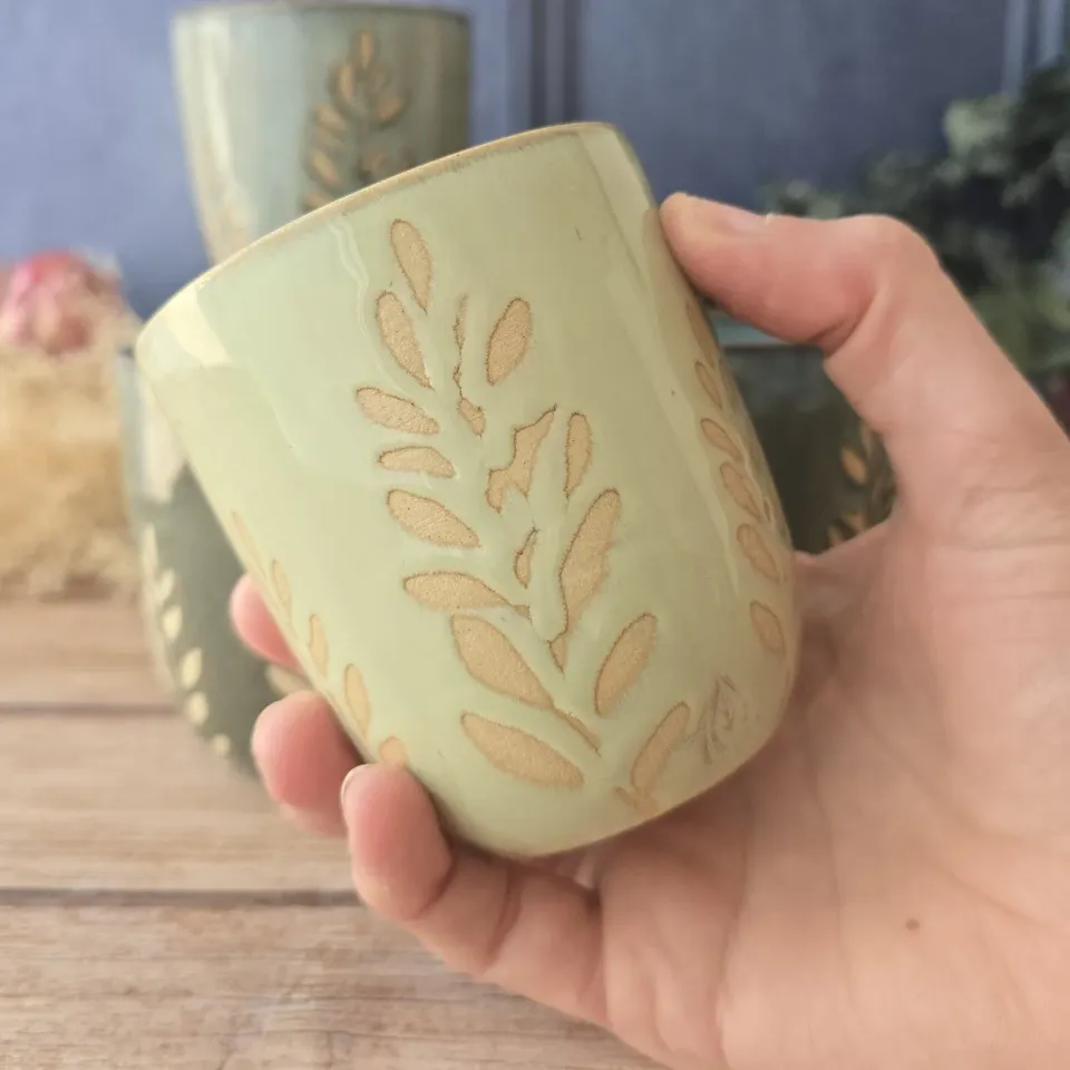 Naturayl Nuances Végétales krus mandelgrøn keramik