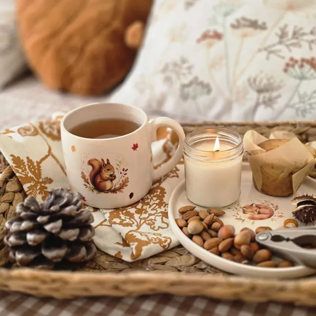 Naturayl Forêt d'Automne krus egern keramik til te og kaffe