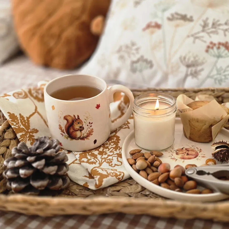 Naturayl Forêt d'Automne krus egern keramik til te og kaffe
