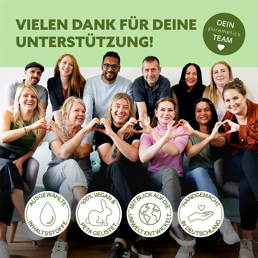 puremetics 3in1 Dusch-Fluff Limette i glas frisk duft