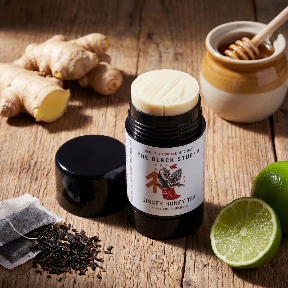 The Black Stuff Ginger Honey Tea deodorant naturlig ingefær