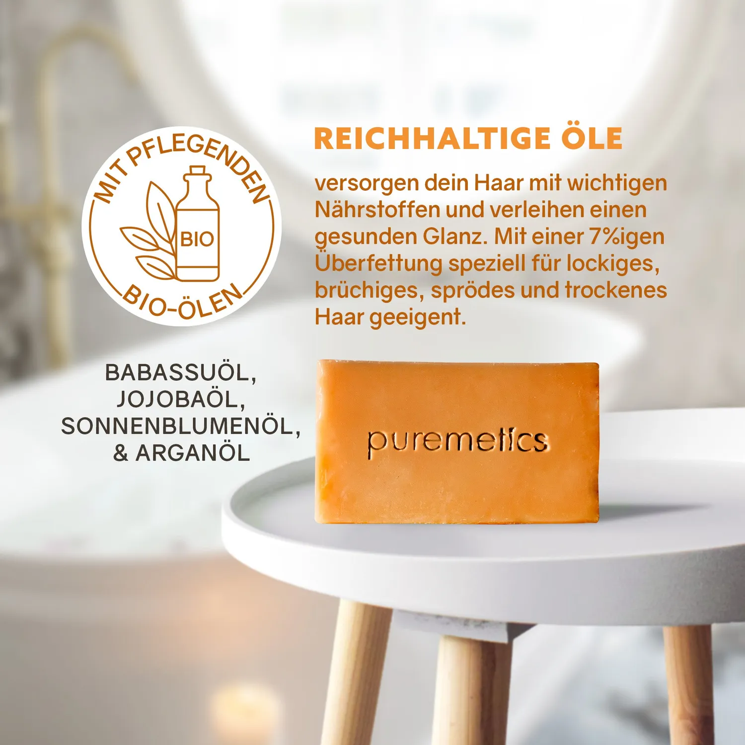 puremetics Naturseifen Haarseife Zitrone Vanille fast sæbe