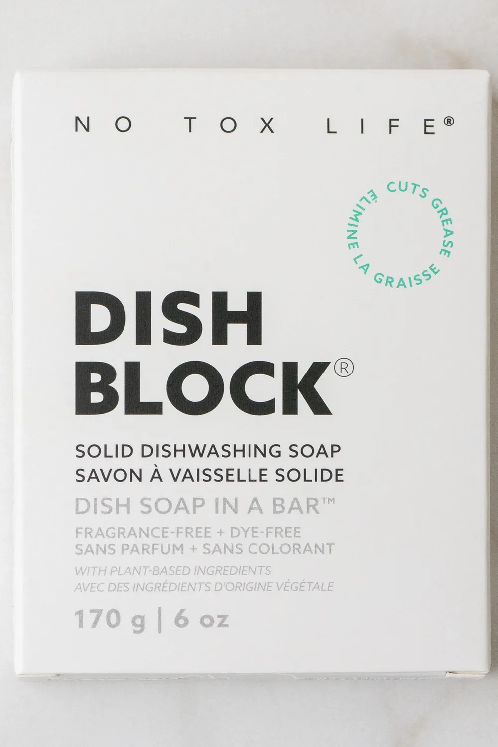 No Tox Life Dish Block fast opvaskesæbe uparfumeret 4-pak
