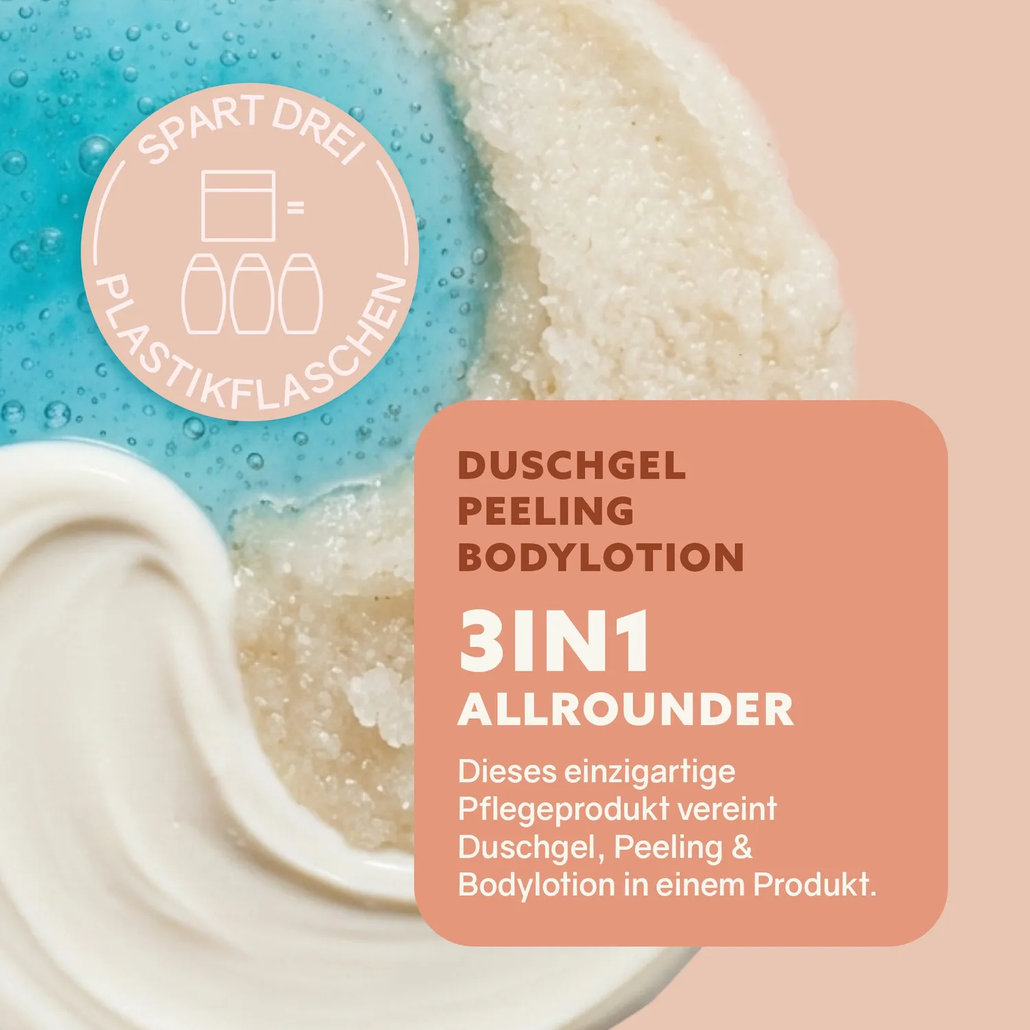 puremetics Dusch-Fluff brusefluff mandelmælk glas 1 stk