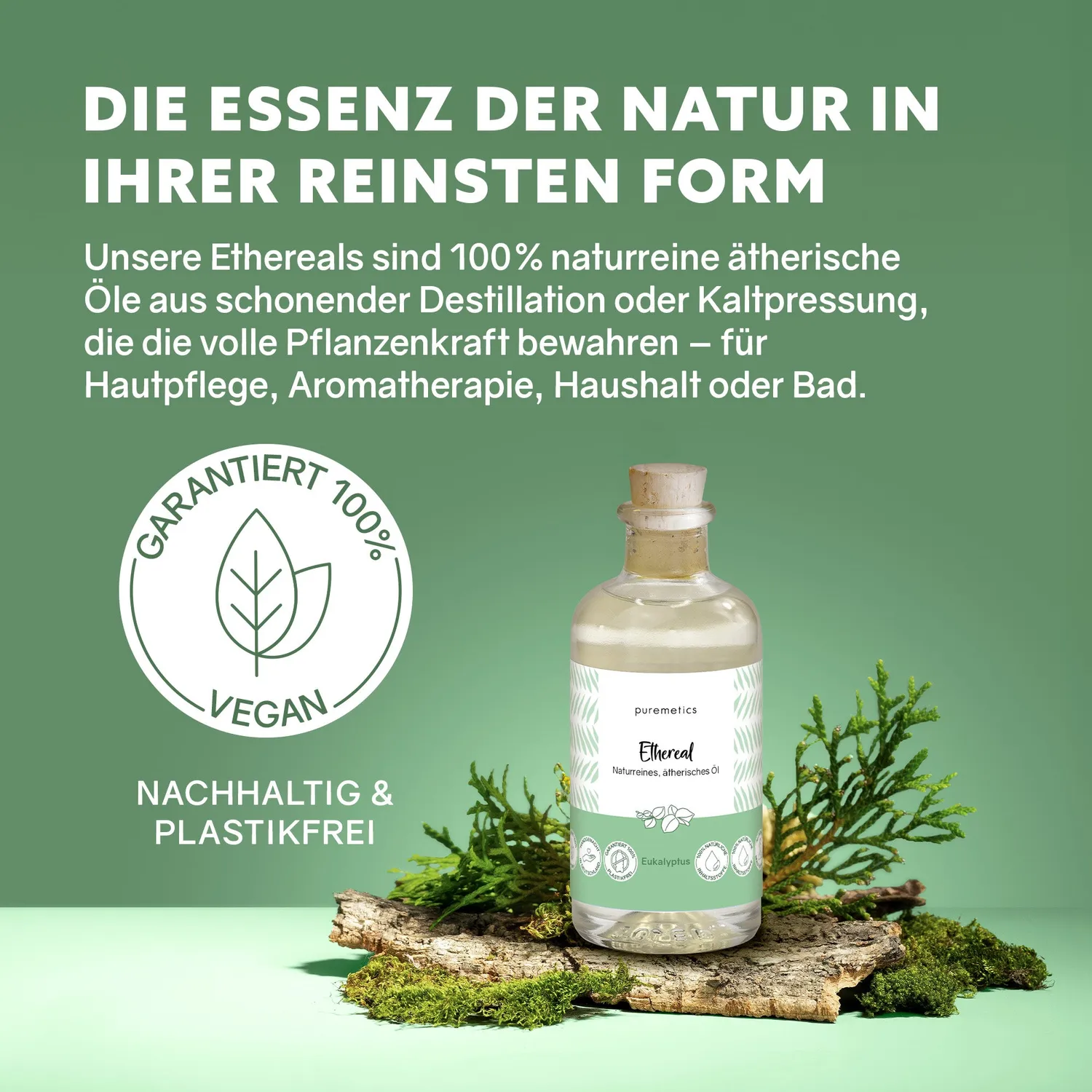 puremetics Ethereals Eukalyptus æterisk olie frisk