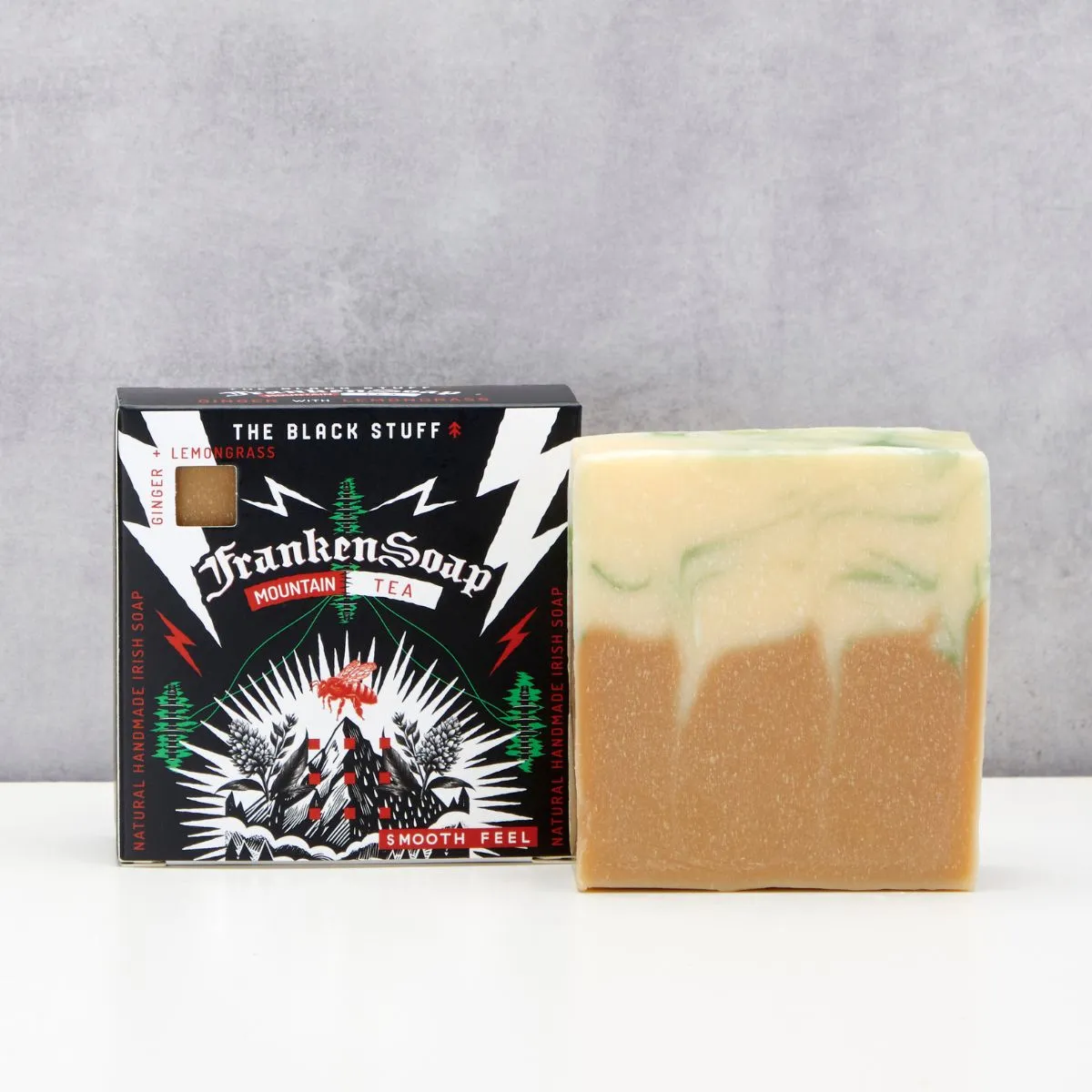 The Black Stuff Frankensoap fast sæbe Mountain Tea 130 g