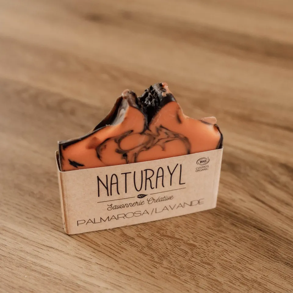 Naturayl Palmarosa Lavendel Fast Sæbe vegansk til daglig brug