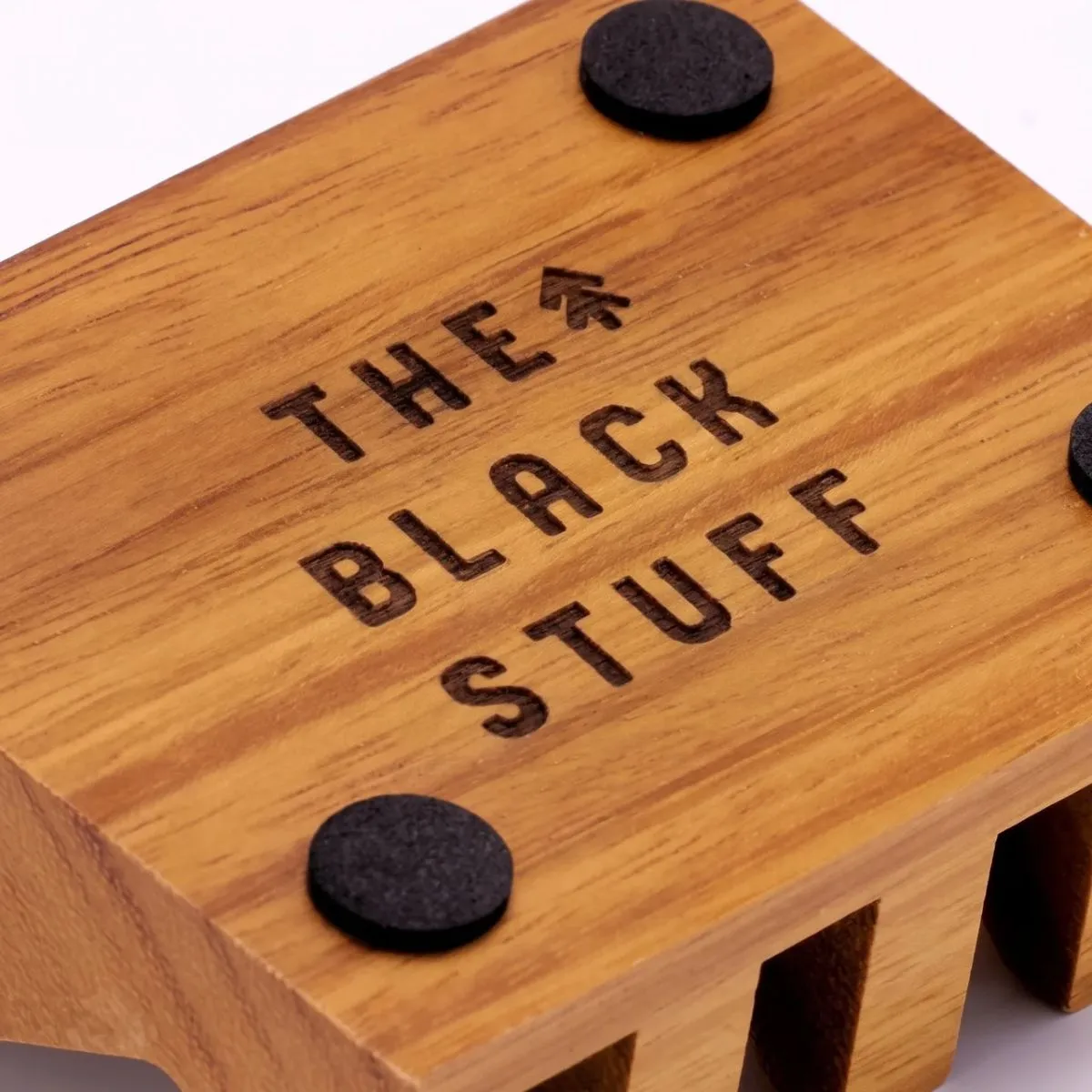 The Black Stuff Diagonal sæbeskål teaktræ skåret