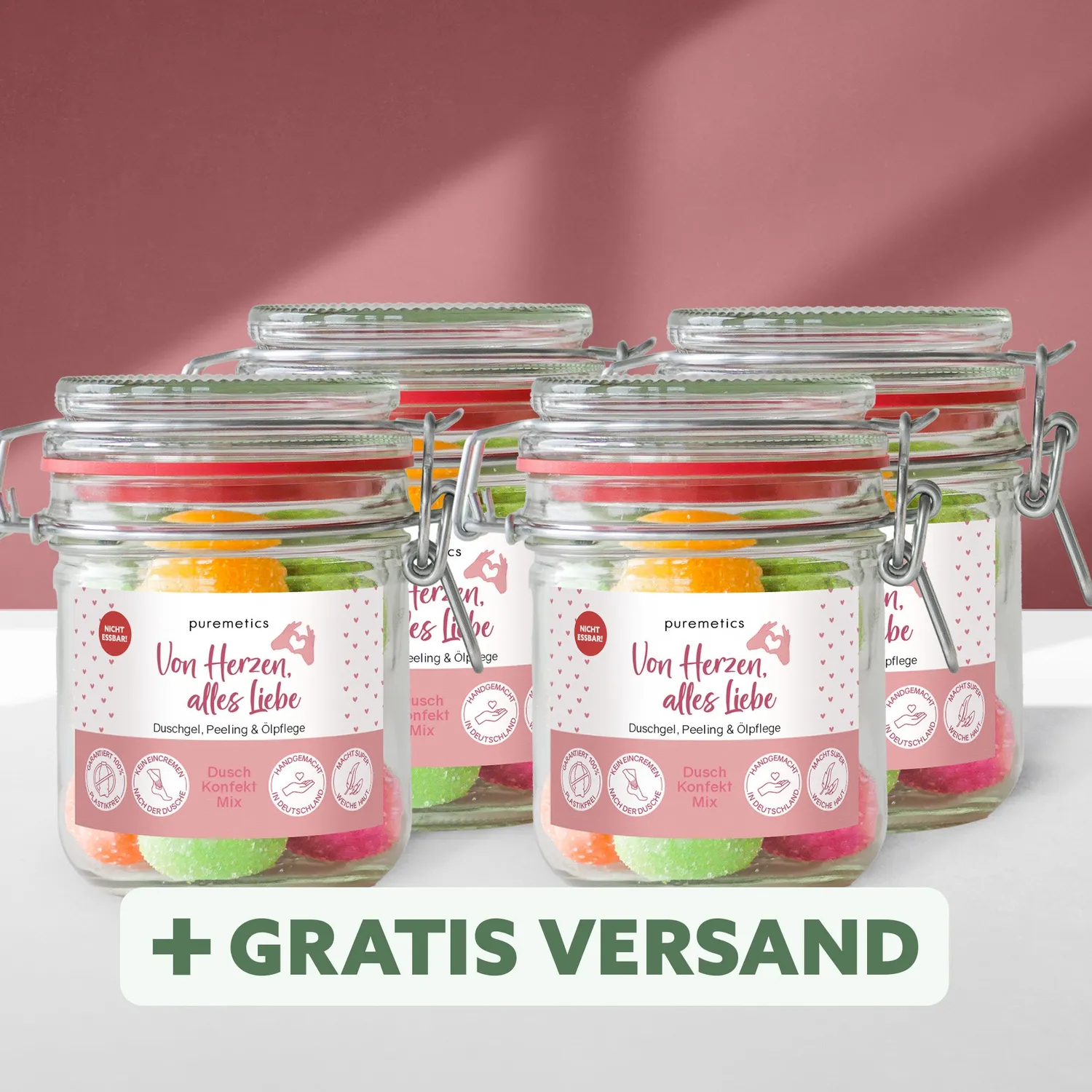 puremetics 3in1 Von Herzen alles Liebe brusekonfekt 10 stk