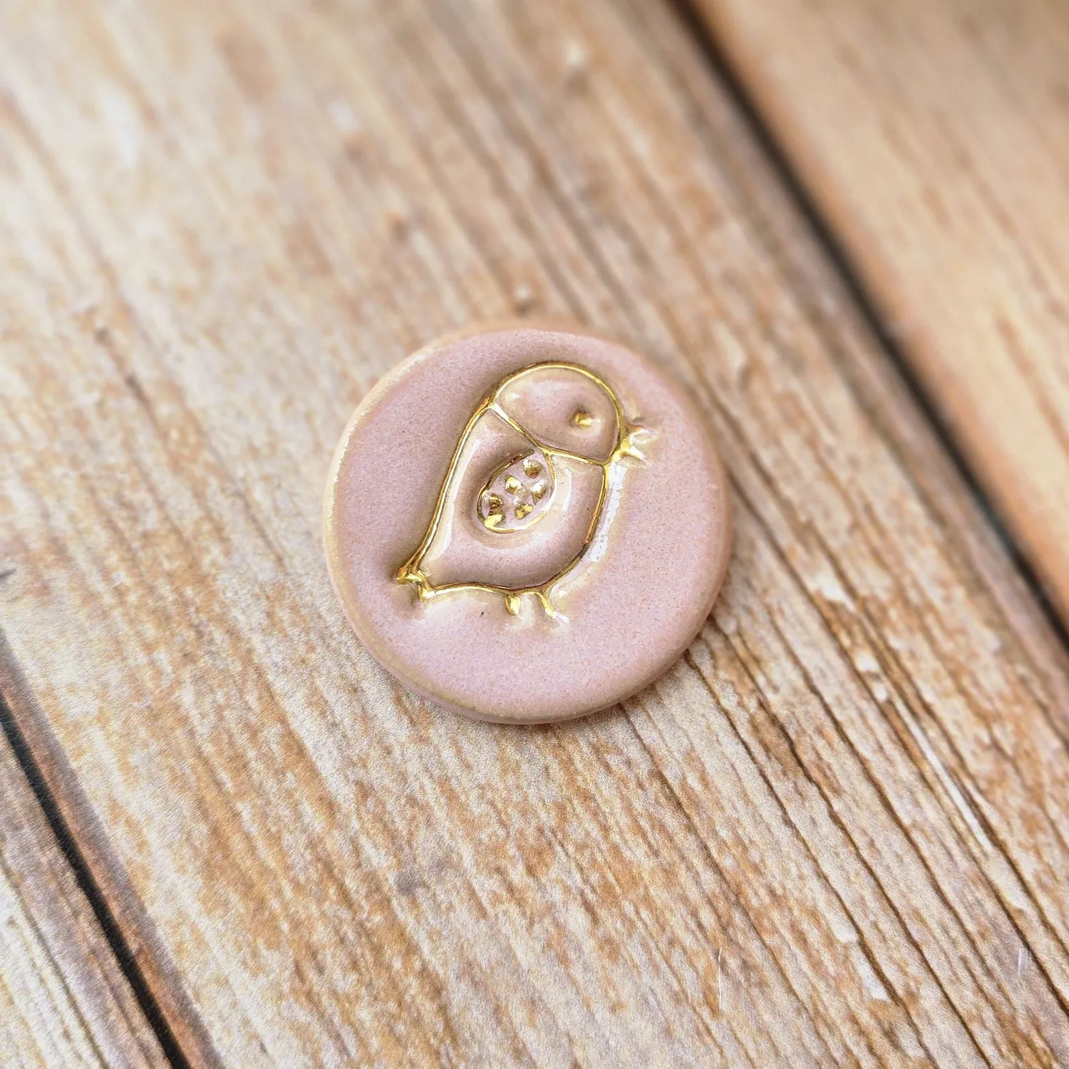 Naturayl Petit Oiseau pin grå fugl 3 cm keramik