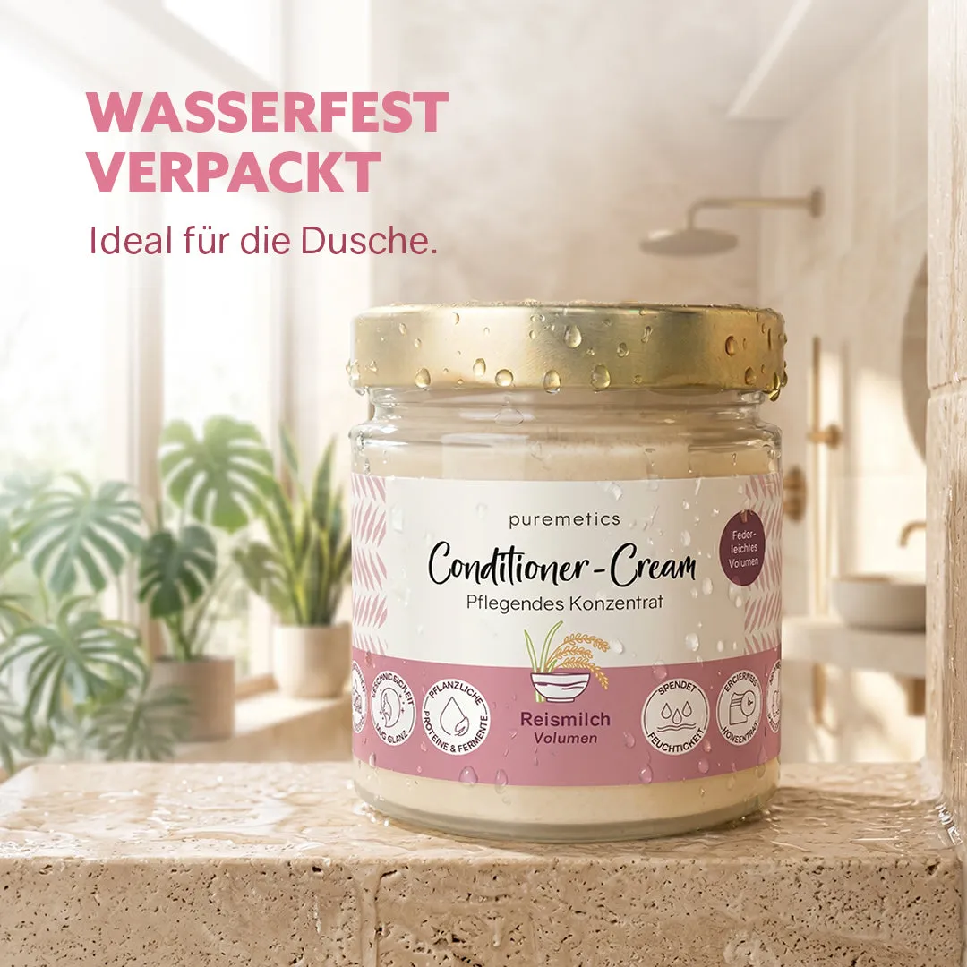 puremetics Volumen Reismilch conditioner-cream 1 glas let