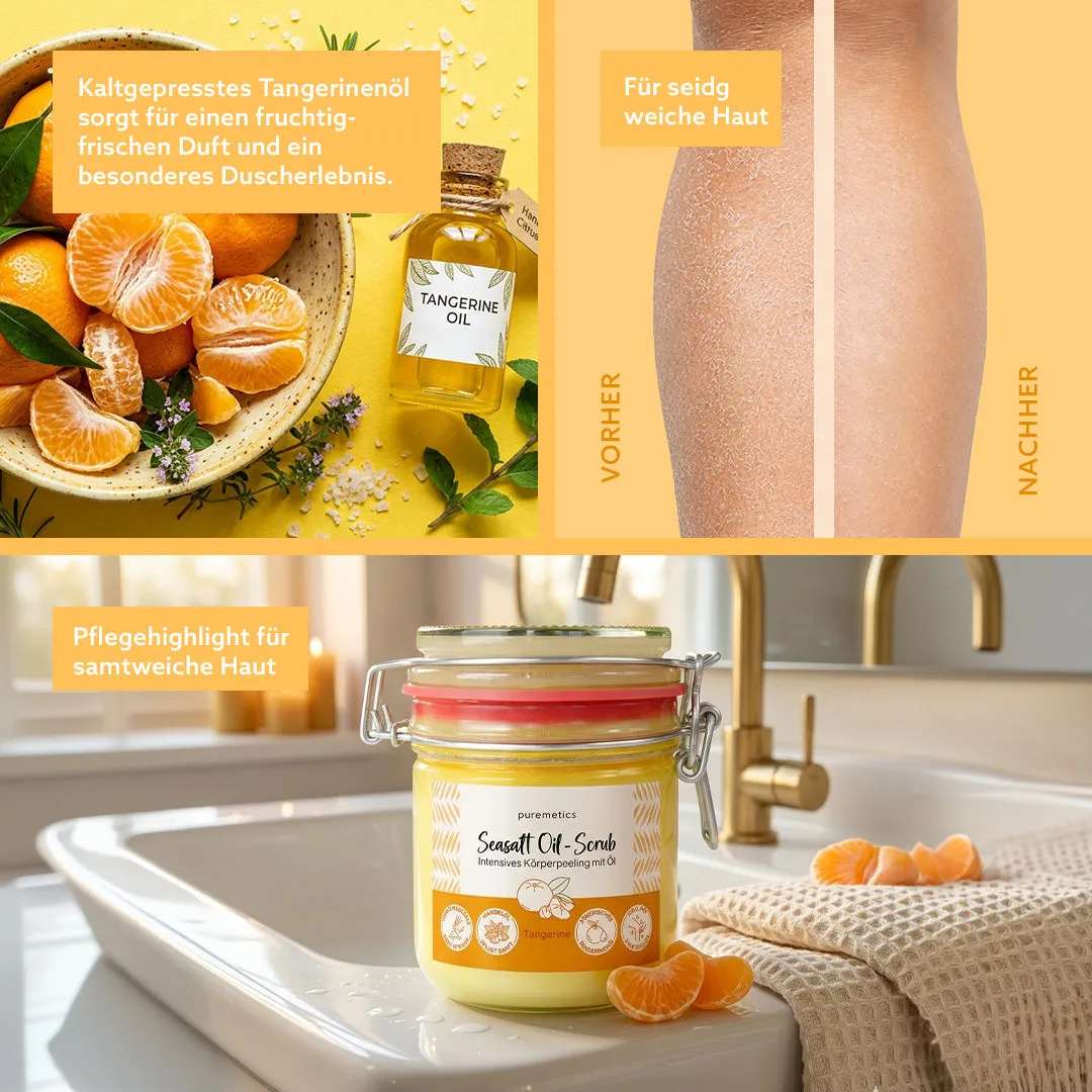 puremetics Seasalt Oil-Scrub Tangerine bodyscrub 1 glas