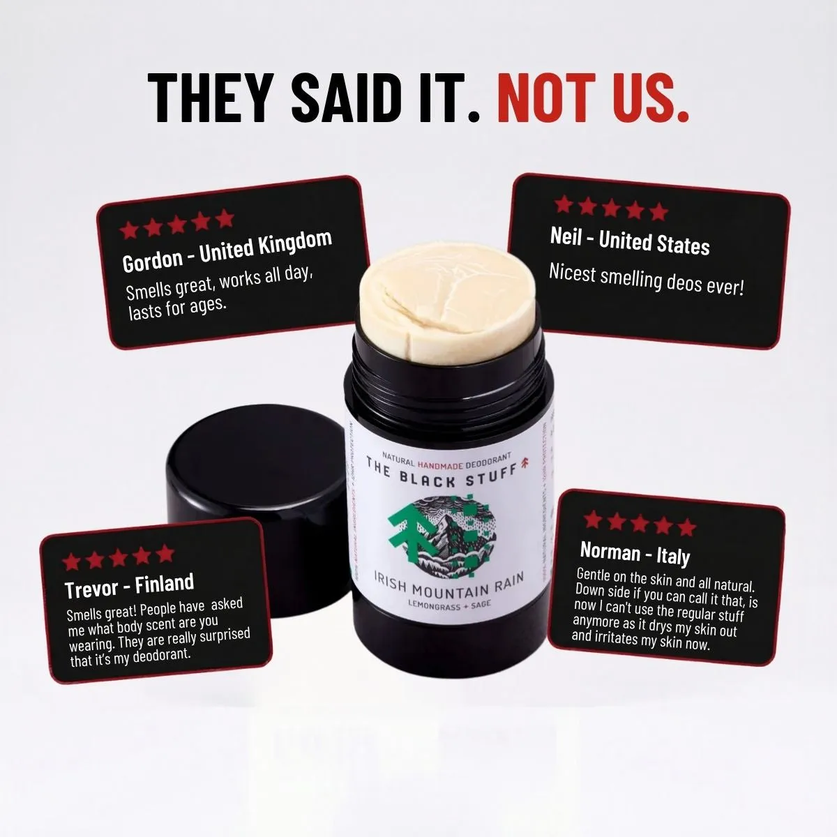 The Black Stuff Irish Mountain Rain deodorant fast 75g