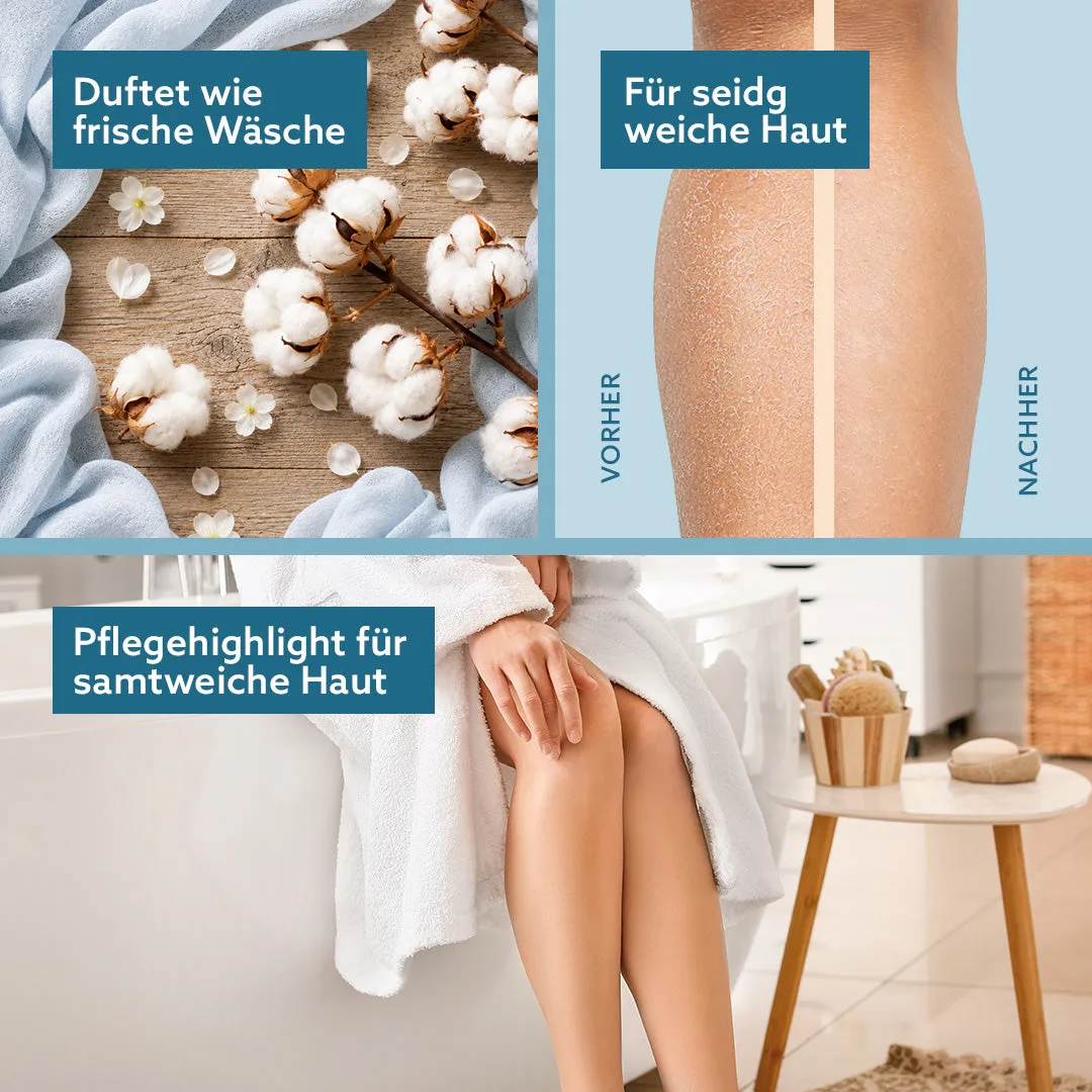 puremetics 3in1 Dusch-Fluff brusesæbe cotton glas frisk