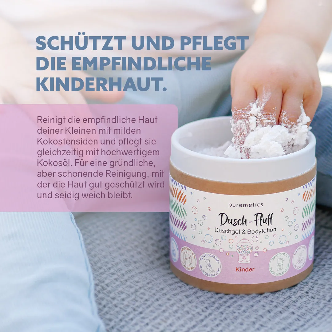 puremetics Dusch-Fluff Kinder brusemousse 1 stk mild
