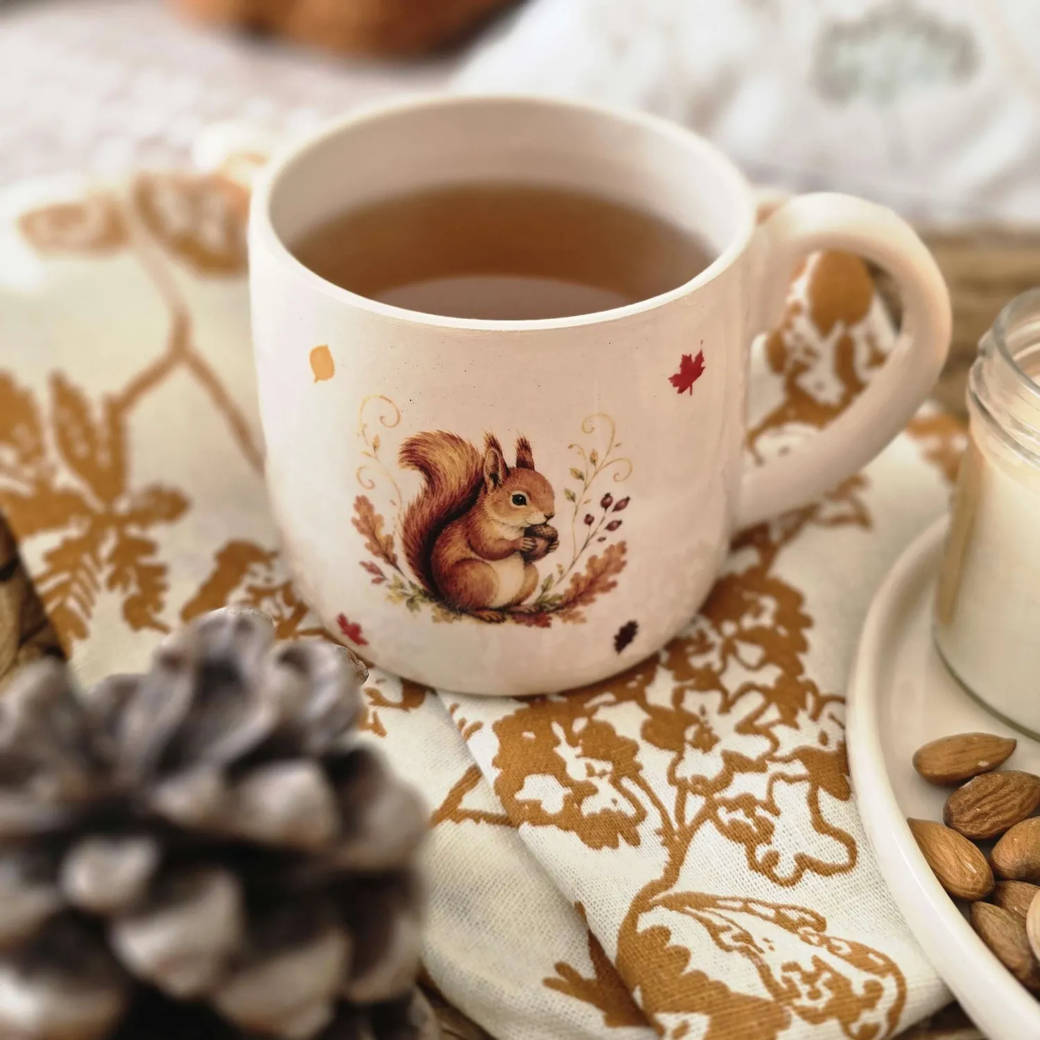 Naturayl Forêt d'Automne krus egern keramik til te og kaffe